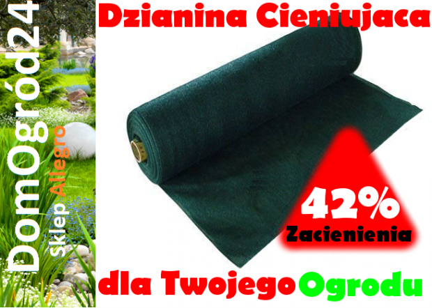 Dzianina cieniująca 42% 62% 90% DomOgród24.pl